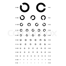 Eye Test Chart Vector Rings Chart Stock Vector Colourbox