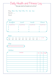 Free Templates Meal Planner Log And Fitness Daily Journal Mia Chael