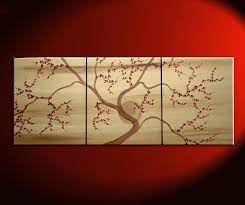 gold tree art cherry blossom painting