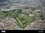 Aerial view north east of Muswell Hill Golf Course allotments ...