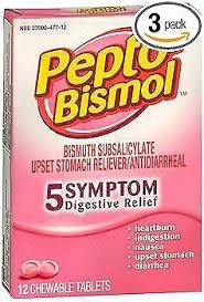 Pepto Bismol Childrens Chewable Tablets Bubble Gum 24ct