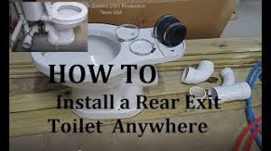 install a rear outlet toilet anywhere