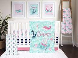 Crib Bedding Girl Nautical Nursery