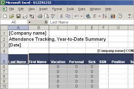 employee attendance tracking ms excel