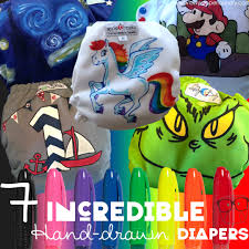 7 incredible hand drawn cloth diapers
