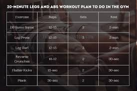 legs and abs workout plan with pdf