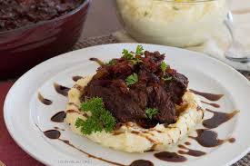 braised short ribs over mashed potatoes