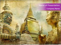 Buddhist Temple In Bangkok Powerpoint Template Infographics Slides