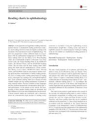 Pdf Reading Charts In Ophthalmology