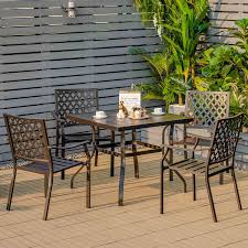 37 Inch Square Patio Dining Table With