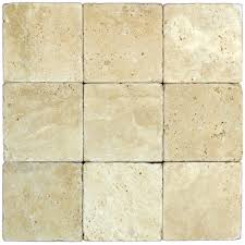 The yellow, cream and gold tones of the stone give a kitchen an. White Classic Tumbled Travertine Mosaic Tiles 4x4 Stone Tile Us