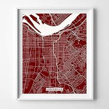 Amazon Com Louisville Kentucky City Street Map Wall Art