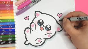 All images found here are believed to be in the public. How To Draw A Cute Baby Kitten For Kids Let S Draw Kids Youtube Kitten Drawing Drawing For Kids Art Drawings For Kids