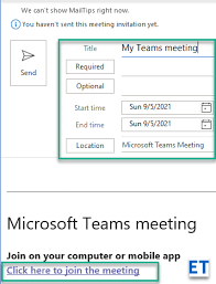 microsoft teams meeting invite link