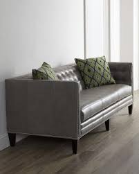 moud dove grey leather sofa