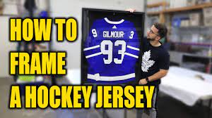 how to frame a hockey jersey step by