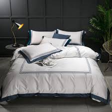 luxury white 100 cotton bedding set