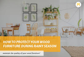 wood furniture during rainy season