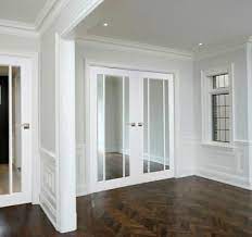 clear glass white primed double door