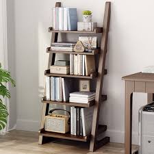 Shelf Ladder Bookcase In Walnut