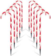 Gaudiwel Set Of 12 Candy Cane Lights 29 Inches Outdoor Christmas Decorations Candy Cane Pathway Markers Christmas Indoor Outdoor Decoration Lights