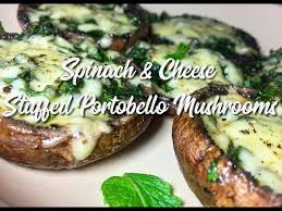 spinach cheese stuffed portobello