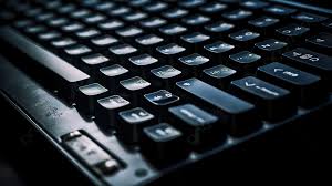 dark keyboard background closeup image