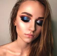 blue smokey eye makeup ecemella