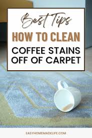 how to clean coffee stains on carpet