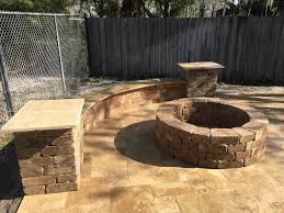 build a fire pit patio with pavers
