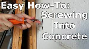 How To Screw Into Concrete - YouTube