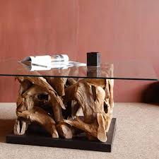 Reclaimed Teak Root Square Coffee Table