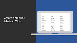 A word label template allows you to insert information/images into cells sized and formatted to corresponded with your sheets of labels so that when you print your labels, the information and design is aligned correctly. Create And Print Labels