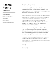 tax attorney cover letter exle free