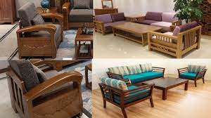 modern style teak wood sofa set