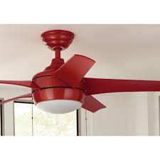 Led Red Ceiling Fan With Light Kit