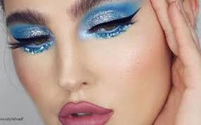the prettiest neon blue makeup looks to