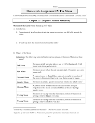 Homework Assignment 7 The Moon Pages 1 50 Text Version