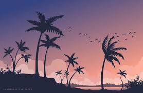 Aesthetic Beach Wallpaper Background Image