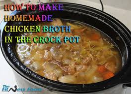 homemade en broth in the crock pot