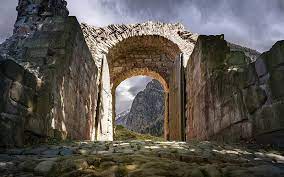 ruins of rome gate walls ancient