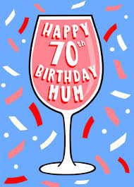 happy 70th birthday mum card scribbler