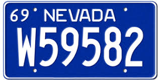 1969 nevada state license plate this