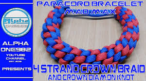 Braid the ponytail down and secure with a black rubber band. How To Make A 4 Strand Crown Sinnet Braid Paracord Bracelet Mad Max Style 2017 Youtube