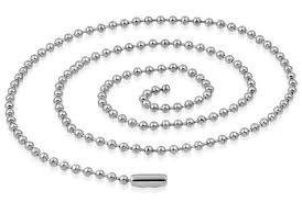 stainless steel ball chain 23 inch thin