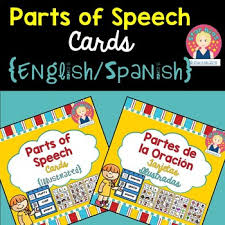 Adjectives Nouns And Verbs For Small Pocket Charts English Spanish