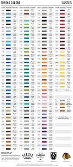 Simthread Conversion Chart Embroidery Thread Color Chart