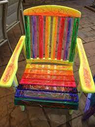 Rainbow Funky Vibrant Chair Ooak