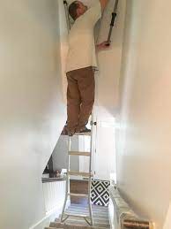 How To Paint High Walls On Stairs A
