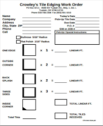 Examples Of Work Order Form 10 Samples In Word Pdf